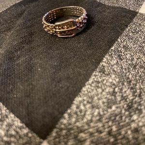 Silver 925 buckle ring size 10